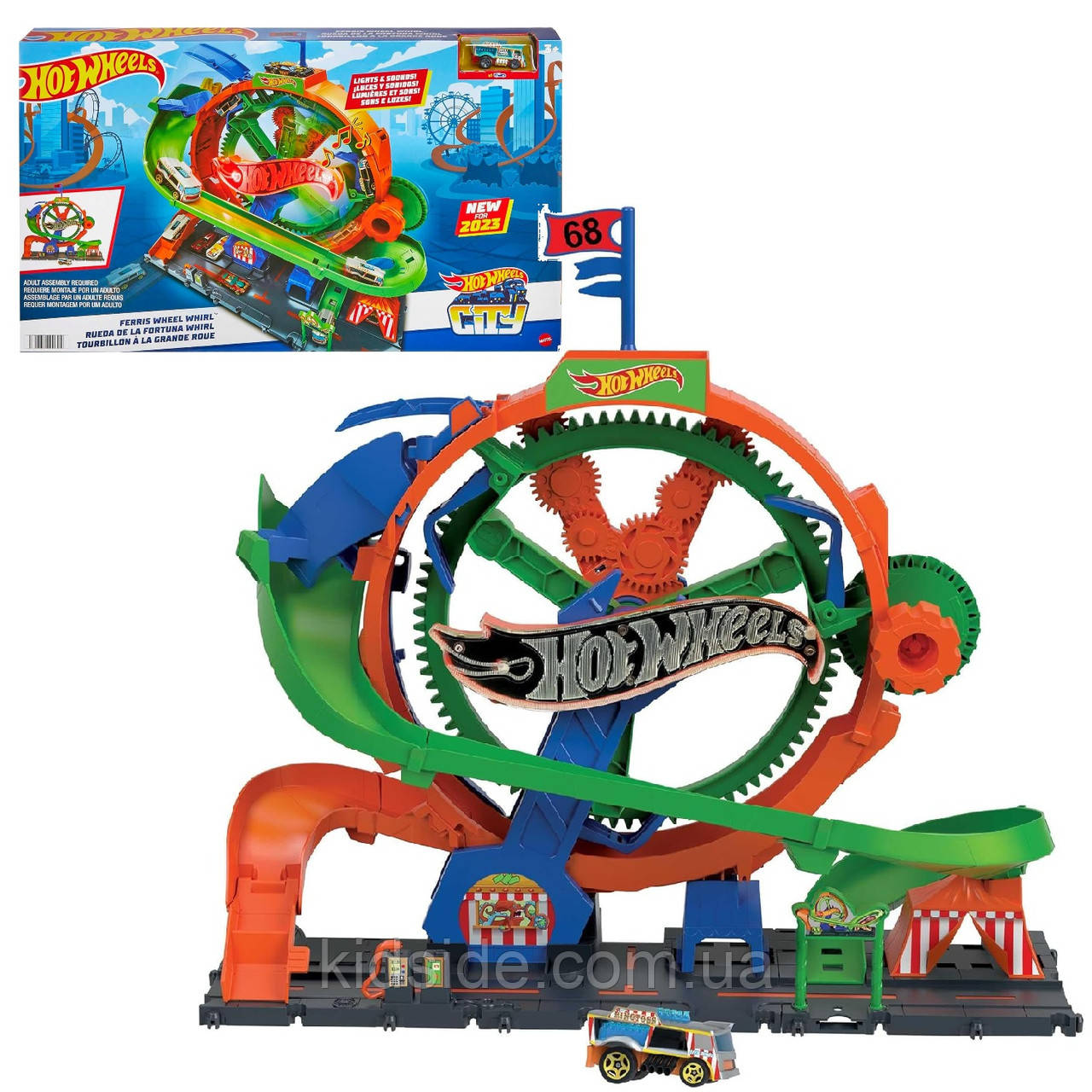 Hot Wheels HKX46 City Ferris Wheel Whirl Автотрек Хот Вілс Колесо огляду