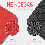 Килимок для йоги та фітнеса EasyFit TPE+TC 6мм двошаровий + Чохол червоний з блакитним червоний із чорним, фото 4