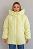 Яскрава молодіжна жіноча зимова оверсайз куртка з капюшоном, фото 4