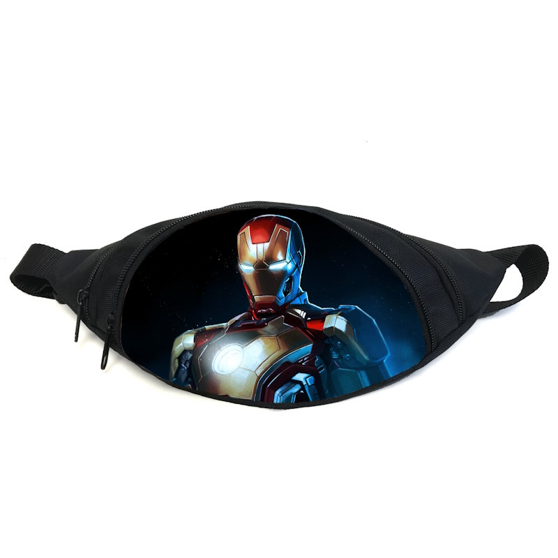 Поясна сумка бананка Залізна людина (GB- Ironman 04) Gear Bag чорна