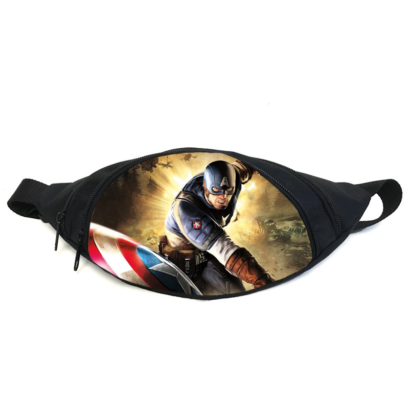 Поясна сумка бананка Капітан Америка (GB — Captain America 01) Gear Bag чорна