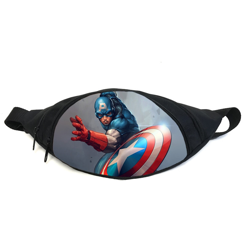 Поясна сумка бананка Капітан Америка (GB — Captain America 04) Gear Bag чорна