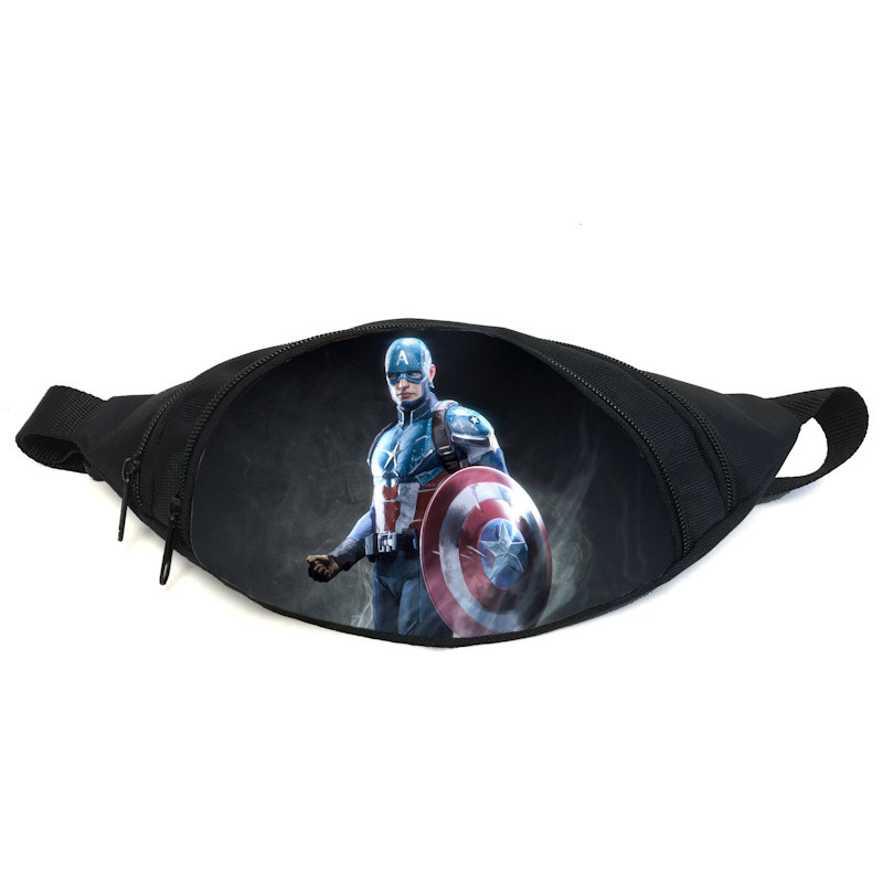 Поясна сумка бананка Капітан Америка (GB — Captain America 05) Gear Bag чорна