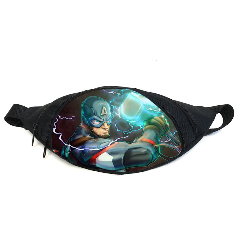 Поясна сумка бананка Капітан Америка (GB — Captain America 06) Gear Bag чорна