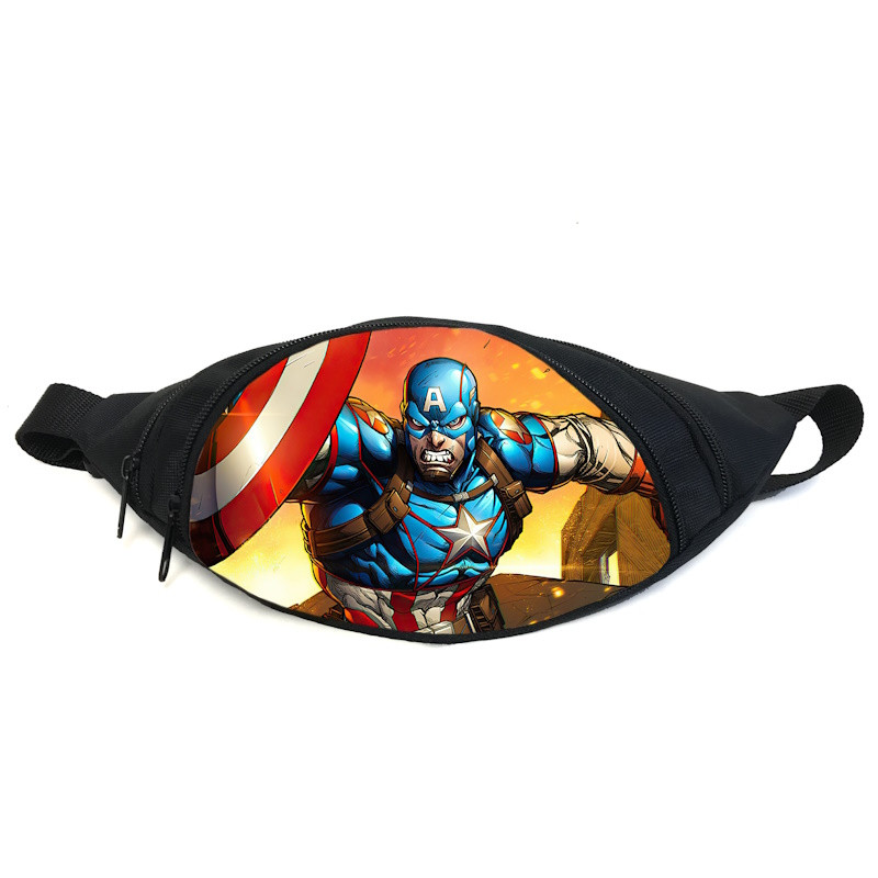 Поясна сумка бананка Капітан Америка (GB — Captain America 08) Gear Bag чорна