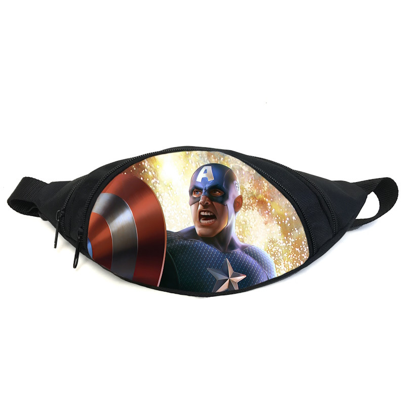 Поясна сумка бананка Капітан Америка (GB — Captain America 09) Gear Bag чорна