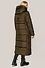 Практичне жіноче зимове пальто з капюшоном, жіночий довгий пуховик великі розміри, фото 3