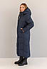 Гарне жіноче зимове пальто пуховик з капюшоном, жіночий подовжений пуховик, фото 3