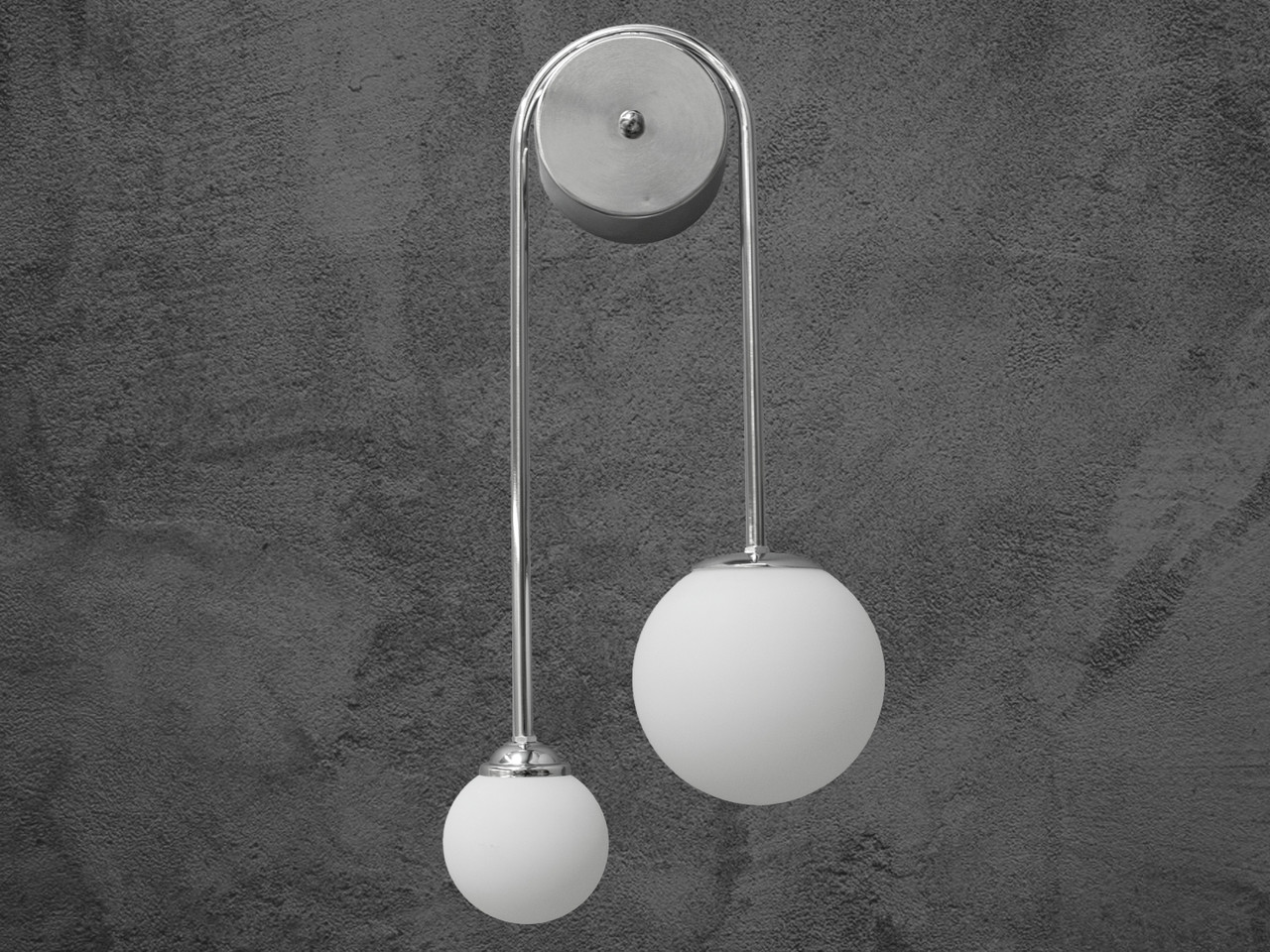 Сучасне бра в стилі лофт для коридору, колір хром 6395HR-LS