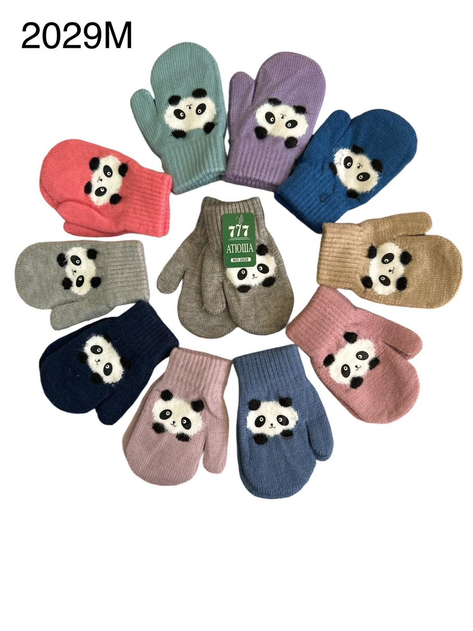 Рукавиці одинарні р 3-5 унісекс "Панда" Оптом замовити