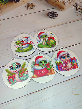 Набір ялинкових іграшок №1 "Змія", символ року 2025