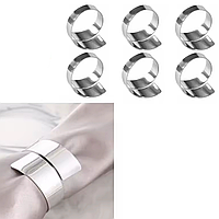 Набір кілець для серветок Leeseph Silver 6 шт