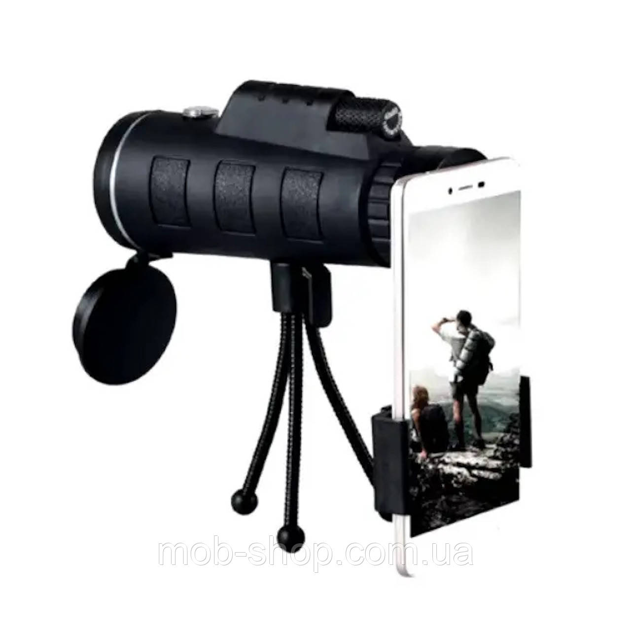 Монокуляр Panda 40x60 з триножкою та кліпсою для кріплення смартфона монокль, фото 1