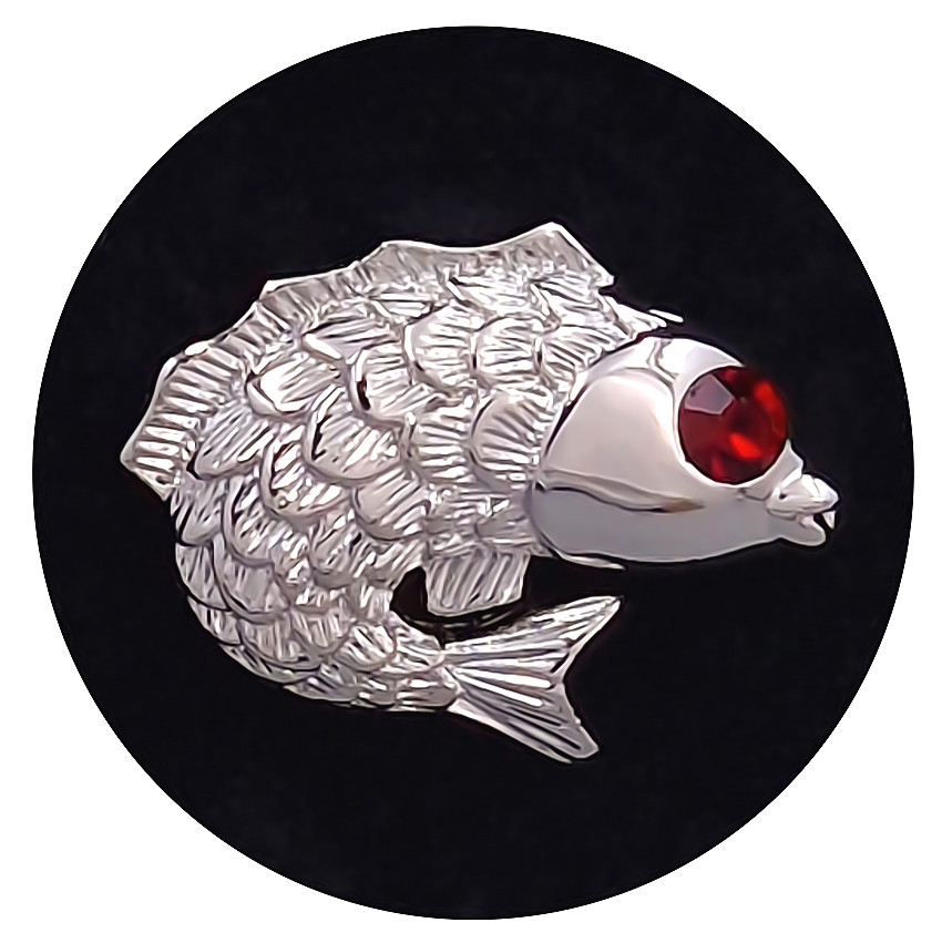 Пін. Родій. Камені: циркон. Довжина: 14 мм. Ширина: 19 мм.