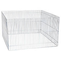 Вол'єр пересувний для цуценят, кошенят, собак і гризунів Лорі, 4 секції 100×60 см, оцинкований метал