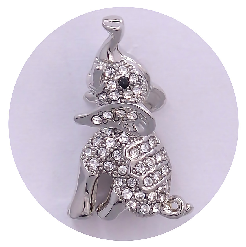 Пін Neoglory. Родій. Камені: циркон. Довжина: 31 мм. Ширина: 19 мм.