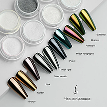 Перлова втирка GaMa Mirror Powder Pearl, 0.5 г біла, фото 4