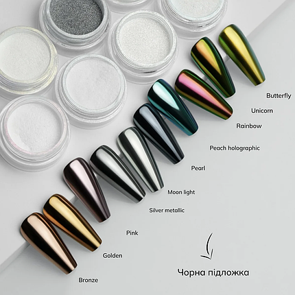 Дзеркальна втирка GaMa Mirror Powder Bronze, 0.3 г бронза, фото 3