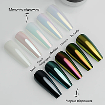 Перлова втирка GaMa Mirror Powder Pearl, 0.5 г біла, фото 3