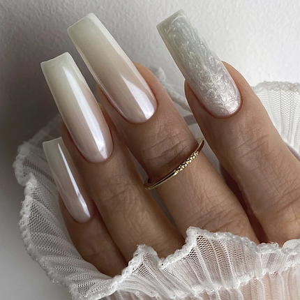 Перлова втирка GaMa Mirror Powder Pearl, 0.5 г біла, фото 2