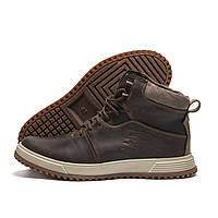 Чоловічі зимові шкіряні черевики LV brown Style