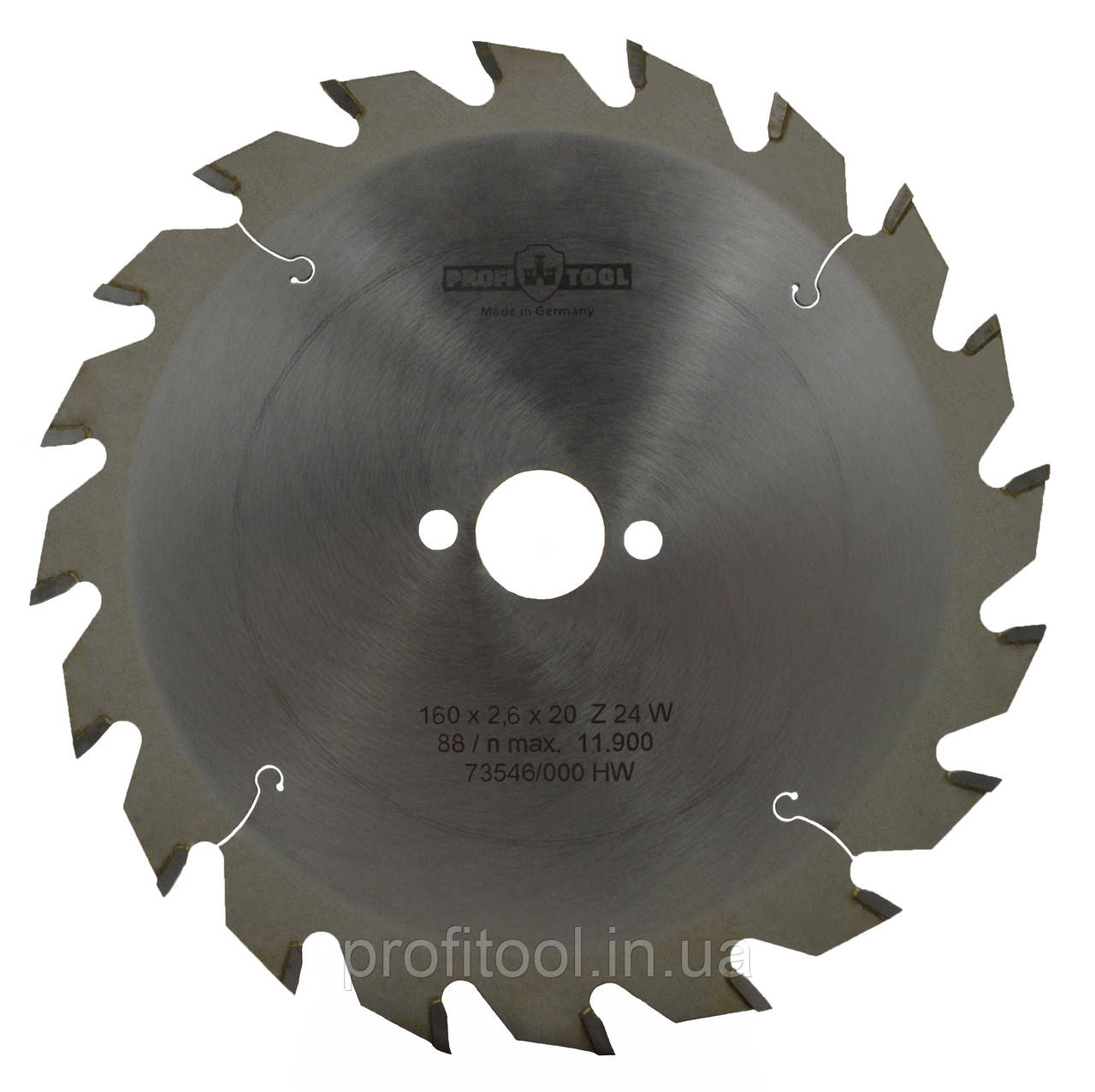 Диск пиляльний PROFITOOL - 160х2,6х1,6х20 мм Z=24, W (ATB) (2116012)
