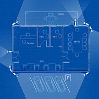 Встановлення IP відеоспостереження 8 камер (2-4Мп) для офісу під ключ (Працюємо в Київ, Черкаси та обл.)