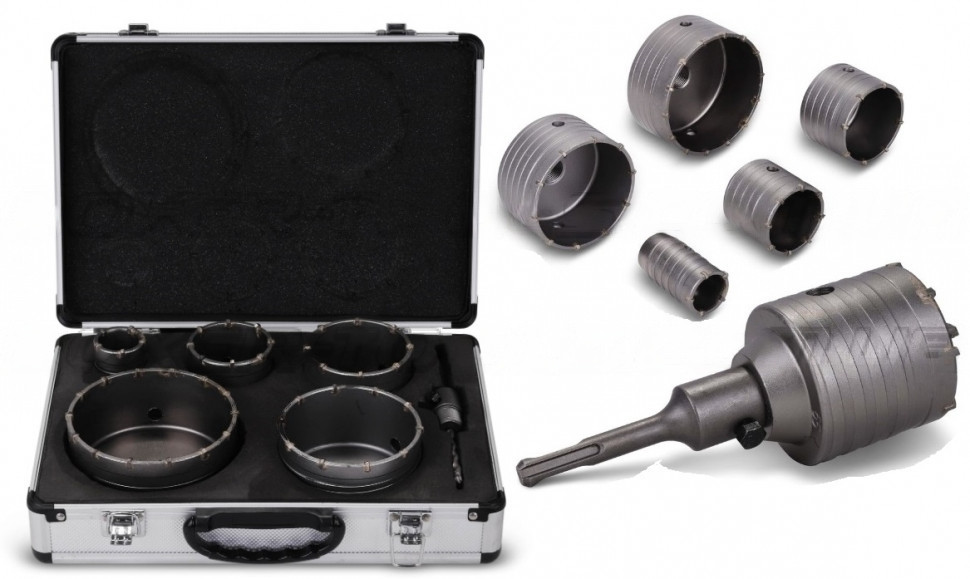 Набір коронок по плитці 110 мм Boxer BX-492 набір алмазних коронок, фото 1