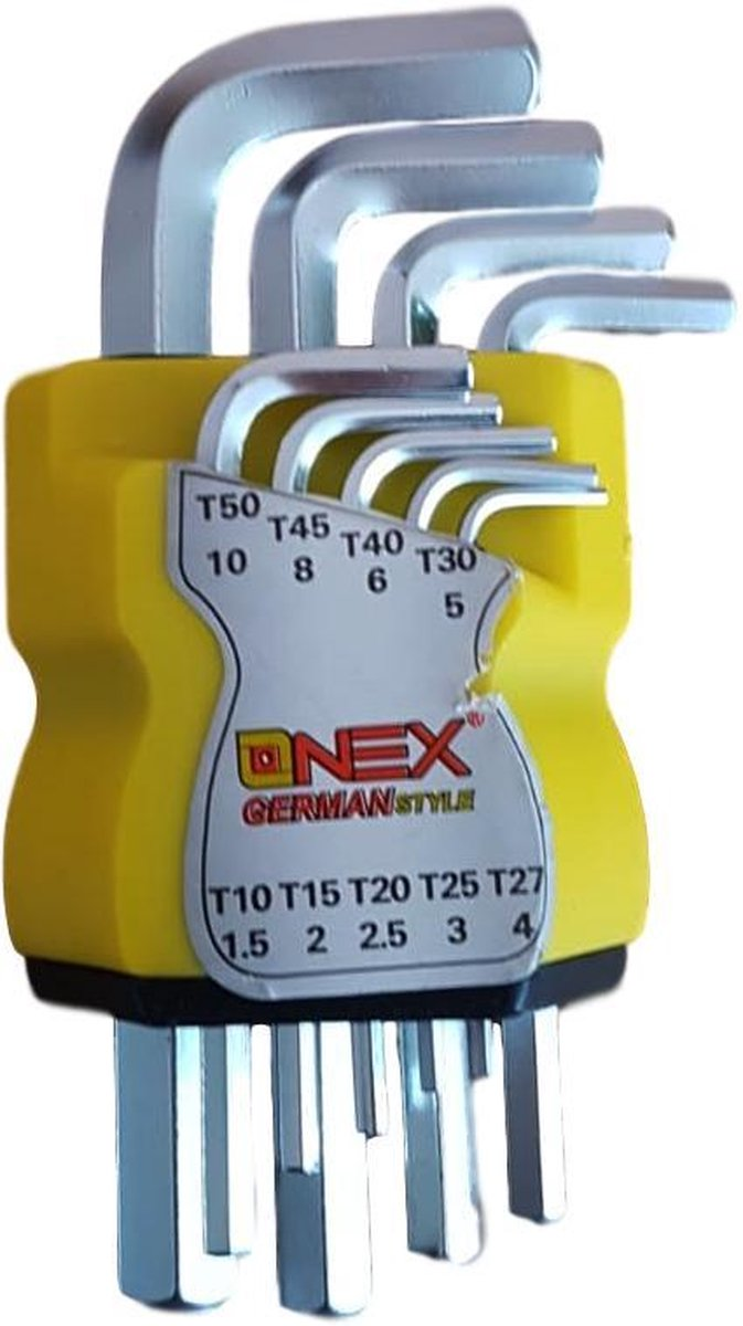 Набір L-подібних ключів шестигранних 9 шт. Onex OX-2009 набір ключів шестигранних