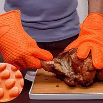 Жароміцні кухонні рукавиці рукавички antiscald gloves 2 шт, фото 5