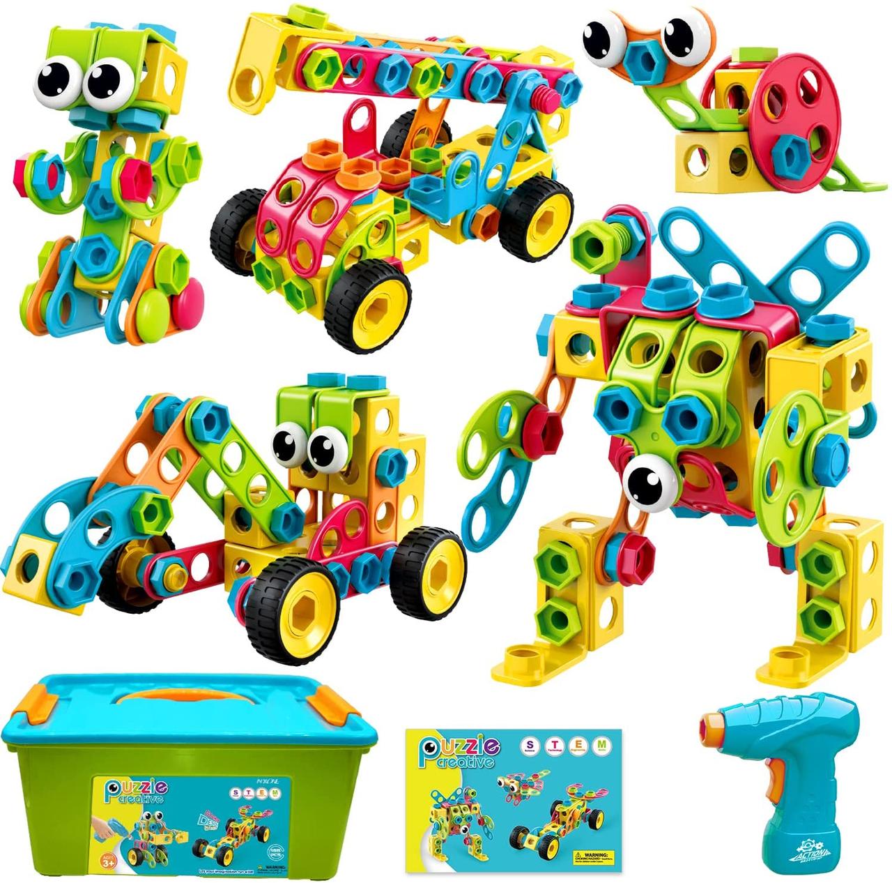Nxone STEM Toys, 195 шт., строительные игрушки, развивающие игрушки для ...