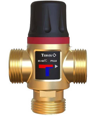 Термостатичний змішувальний клапан Tervix Pro Line TMV, G1" 30-70°С, Kvs 2,5 (312234)