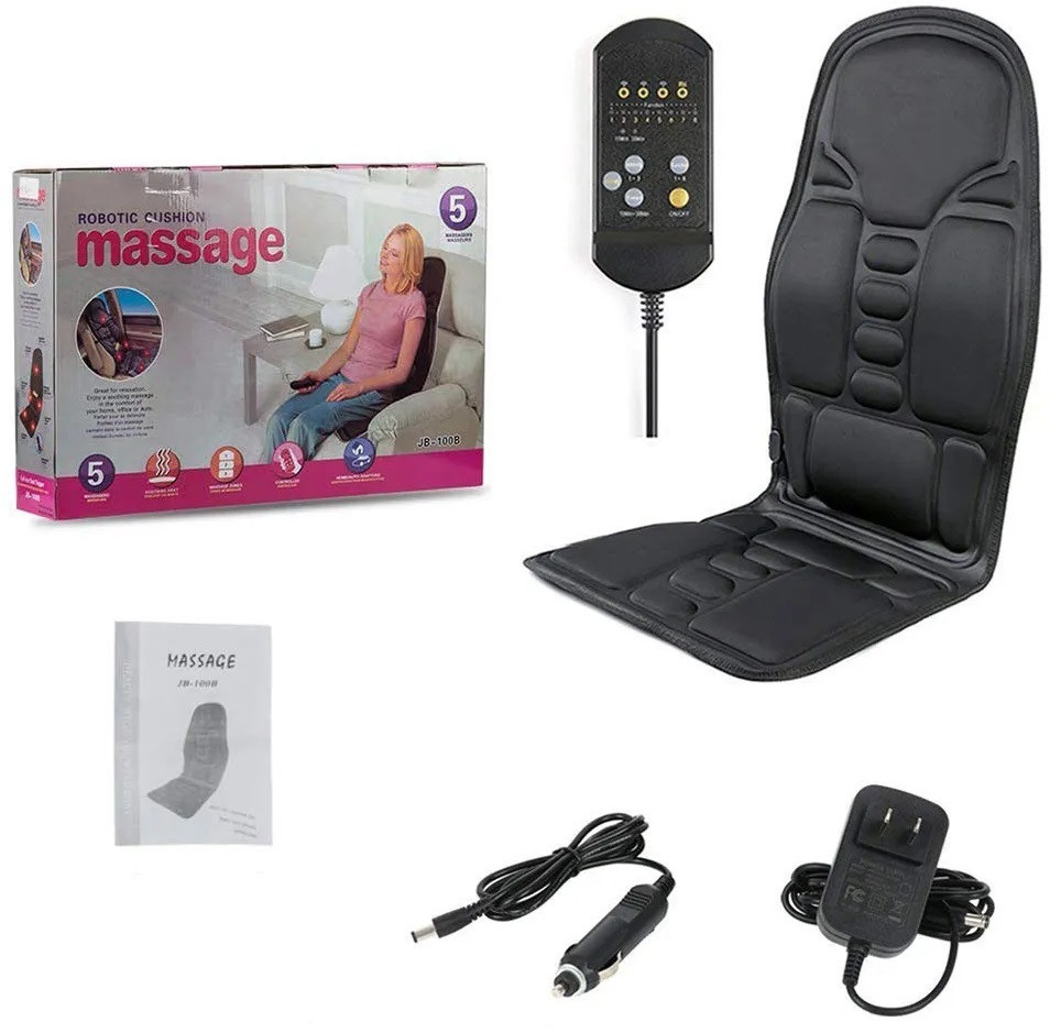 Масажна накидка з підігрівом Massage Cushion JB-100B 12/220V з пультом, фото 1