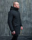 Чоловіча парка подовжена куртка чорна зимова, фото 4