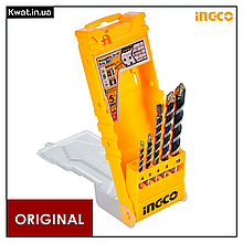 Набір свердел по бетону 4-10 мм INGCO 5 шт