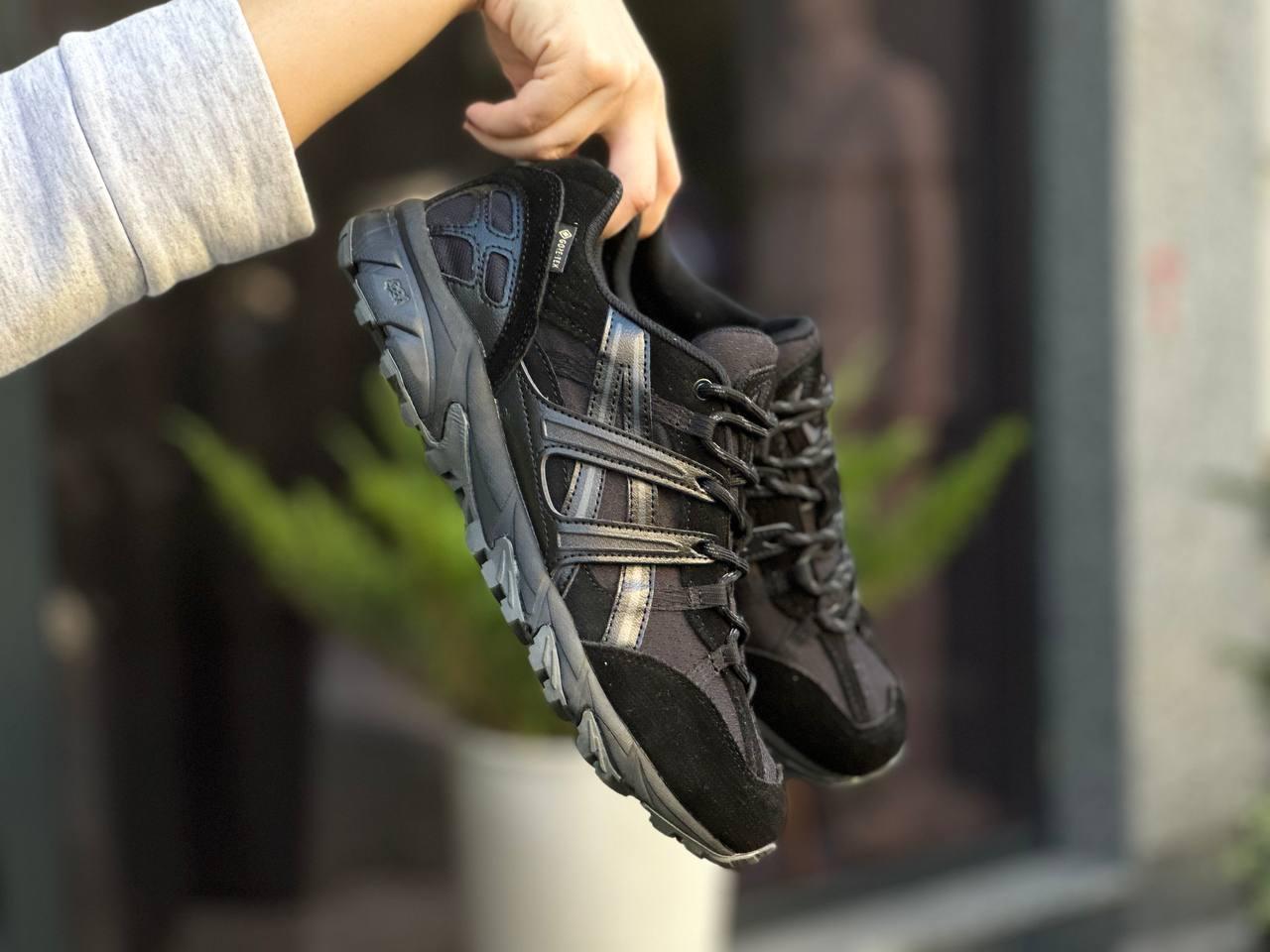 Чоловічі кросівки Asics Gel-Sonoma 15-50 Black Gore-Tex Чорні Асікс Гель Сонома замша текстиль gore-tex демісезон