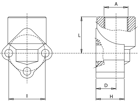 габаритно-приєднувальні розміри фланця RP2-034-M