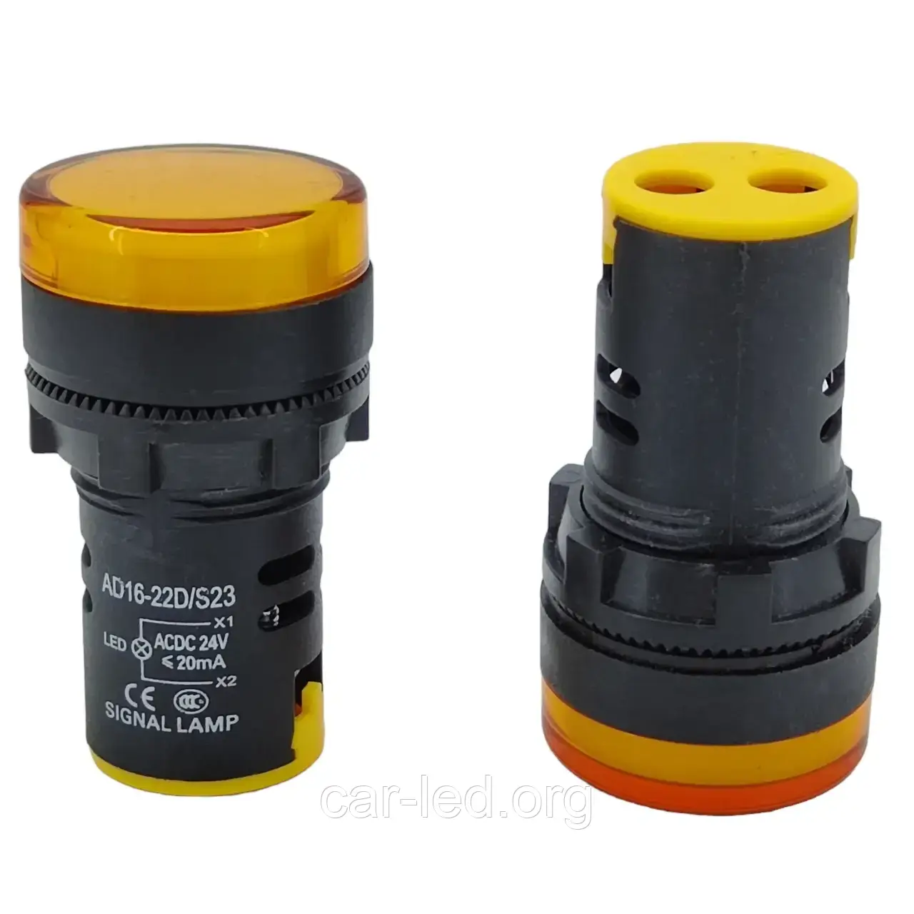 Сигнальна арматура AD16-22DS 24V (жовтий) Daier