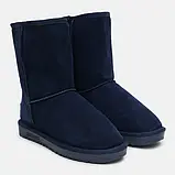 Зимові уги середні сині замша розмір 36 37 38 39, фото 8