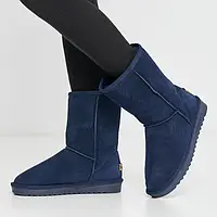 Уггі Натуральний замш темно сині розмір 36 37 38 39