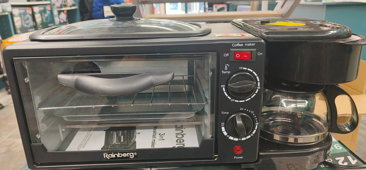 Духовка 3в1 з кавоваркою та плитою Rainberg RB 2286B