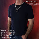 Срібна цепочка з хрестиком чоловіча. Двосторонній срібний хрест св Миколай і чоловічий ланцюжок бісмарк, фото 2