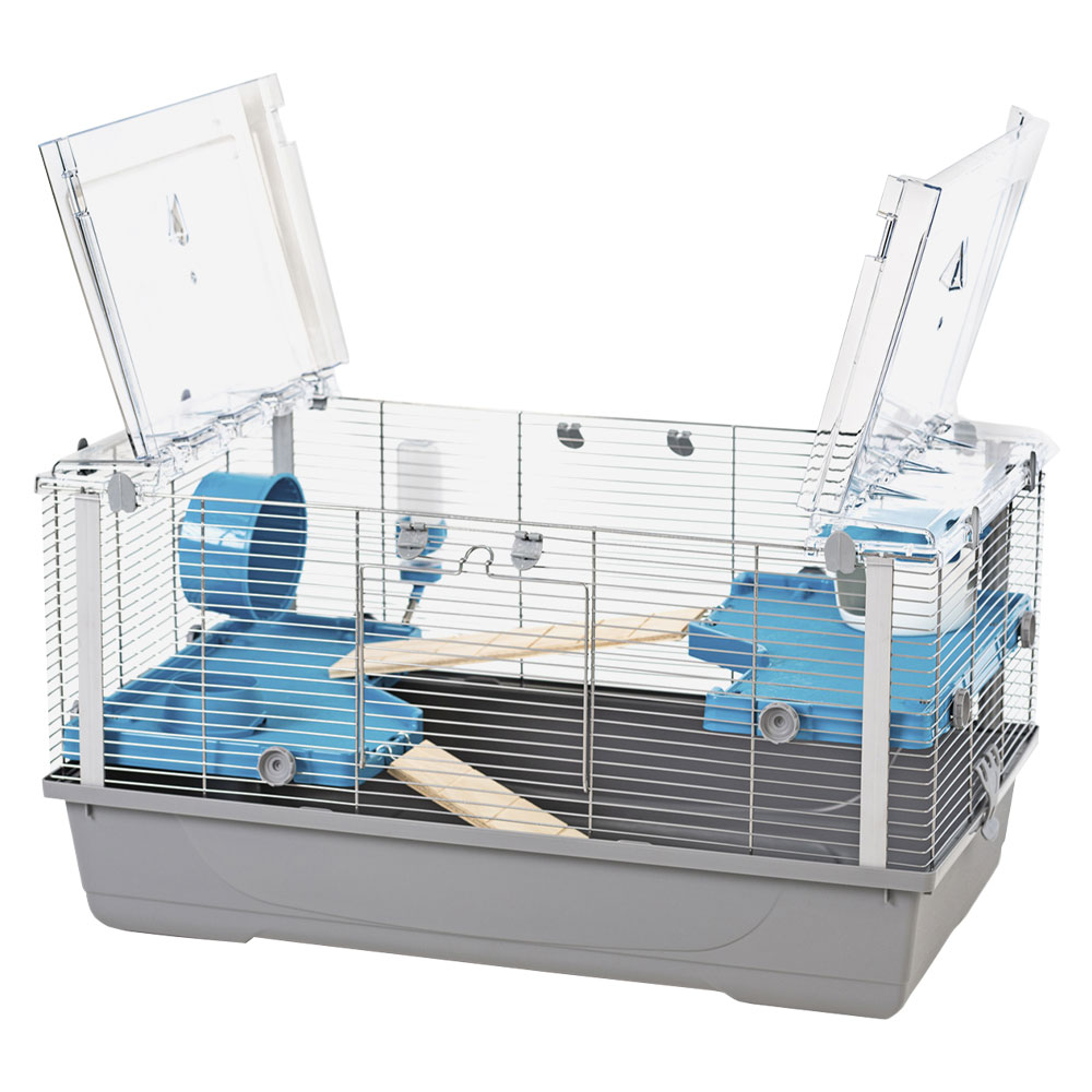 Клітка для кролів та морських свинок EVA 22 GREY/СHROME 79x45x42h см