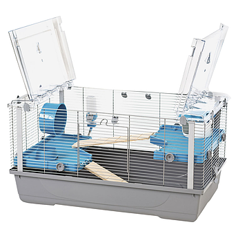 Клітка для кролів та морських свинок EVA 22 GREY/СHROME 79x45x42h см