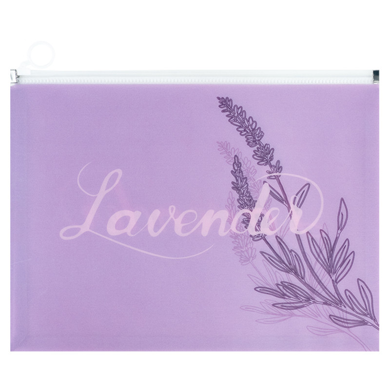 Папка на блискавці zip-lock А4+ Lavender-1, фото 1