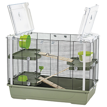 Клітка для кролів та морських свинок EVA 23 GREY/BLACK 79x45x60h