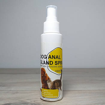 Заспокійливий спрей для анальних залоз кішок і собак Dog Anal Spray 100 мл (X-1517)