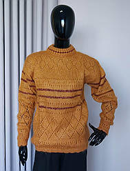 Светр жіночий мохеровий гірчичного кольору 48 р