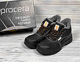 Спецвзуття робочі черевики на хутрі з металевим підноском, черевики захисні зимові, чоловіче робоче взуття, польша, фото 4