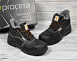 Спецвзуття робочі черевики на хутрі з металевим підноском, черевики захисні зимові, чоловіче робоче взуття, польша, фото 6